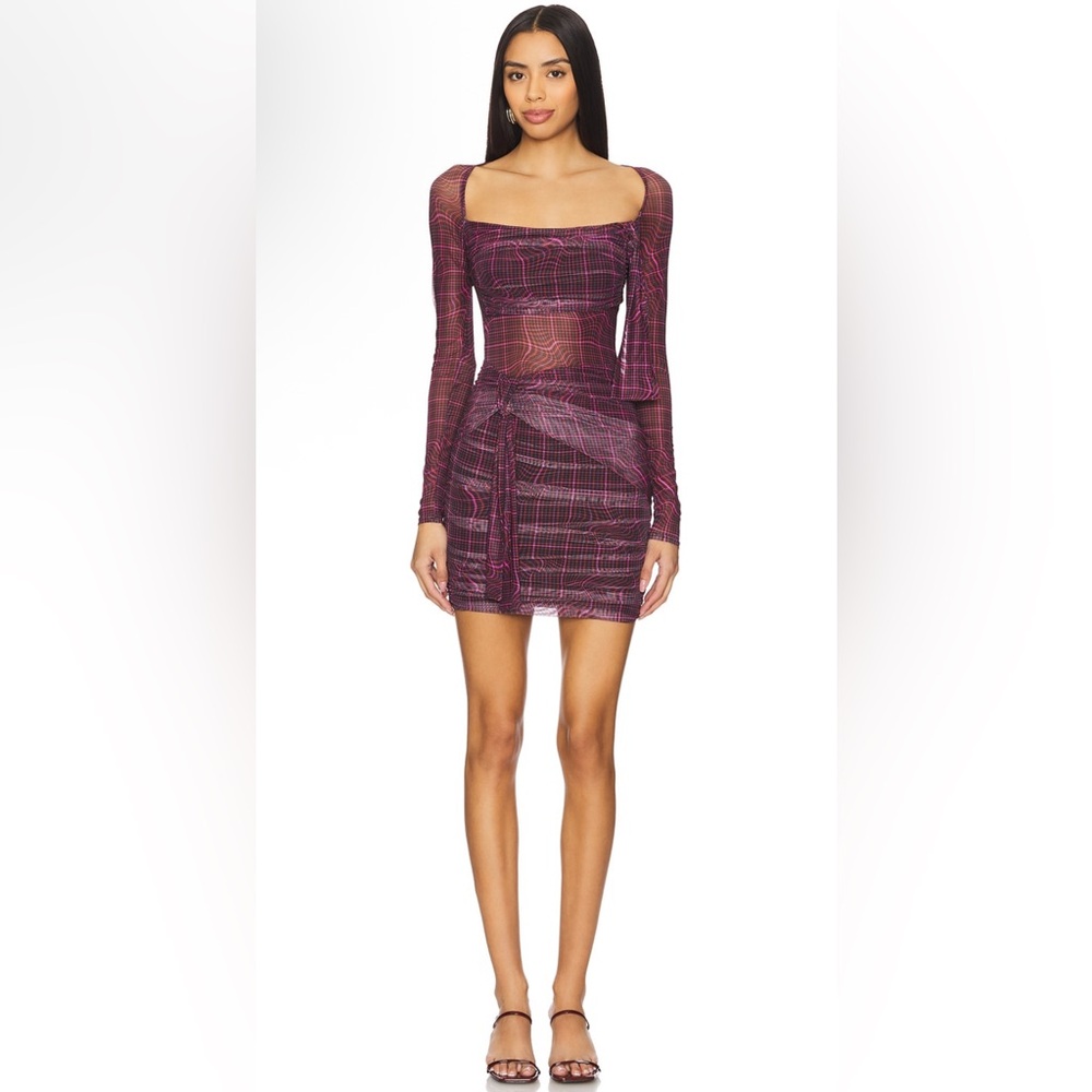 Revolve AFRM Kylie Dress in Twisted Plaid Medium